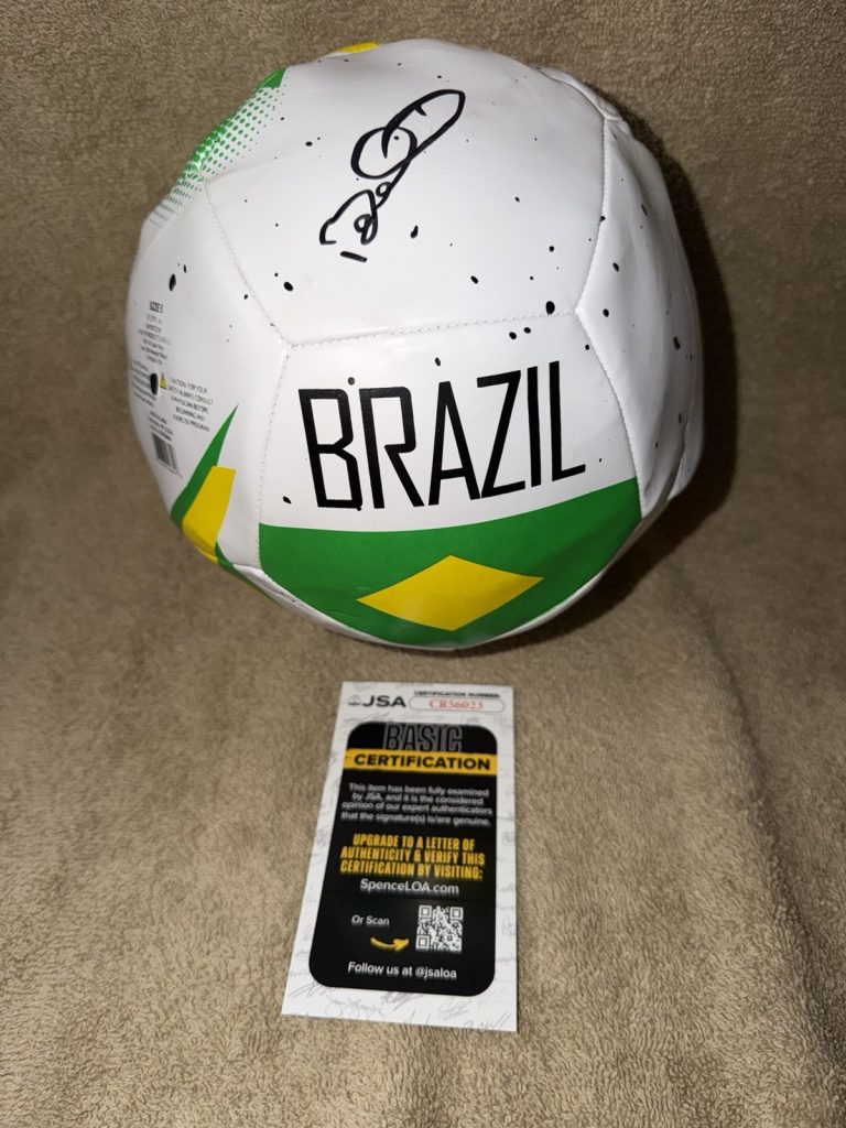 Bebeto Signed Official Brazil Soccer Ball Brazil World Cup Champs JSA Auth