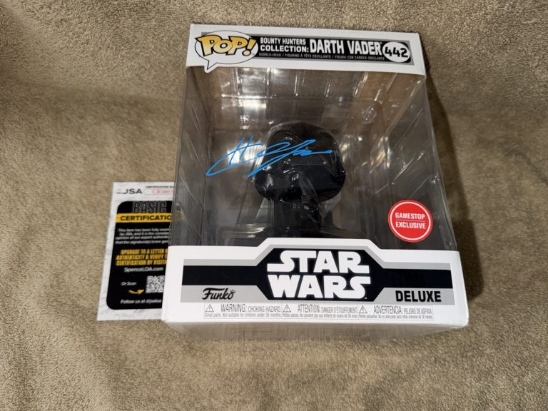 Hayden Christensen Signed Darth Vader Funko Pop Deluxe Figure Bounty Hunters