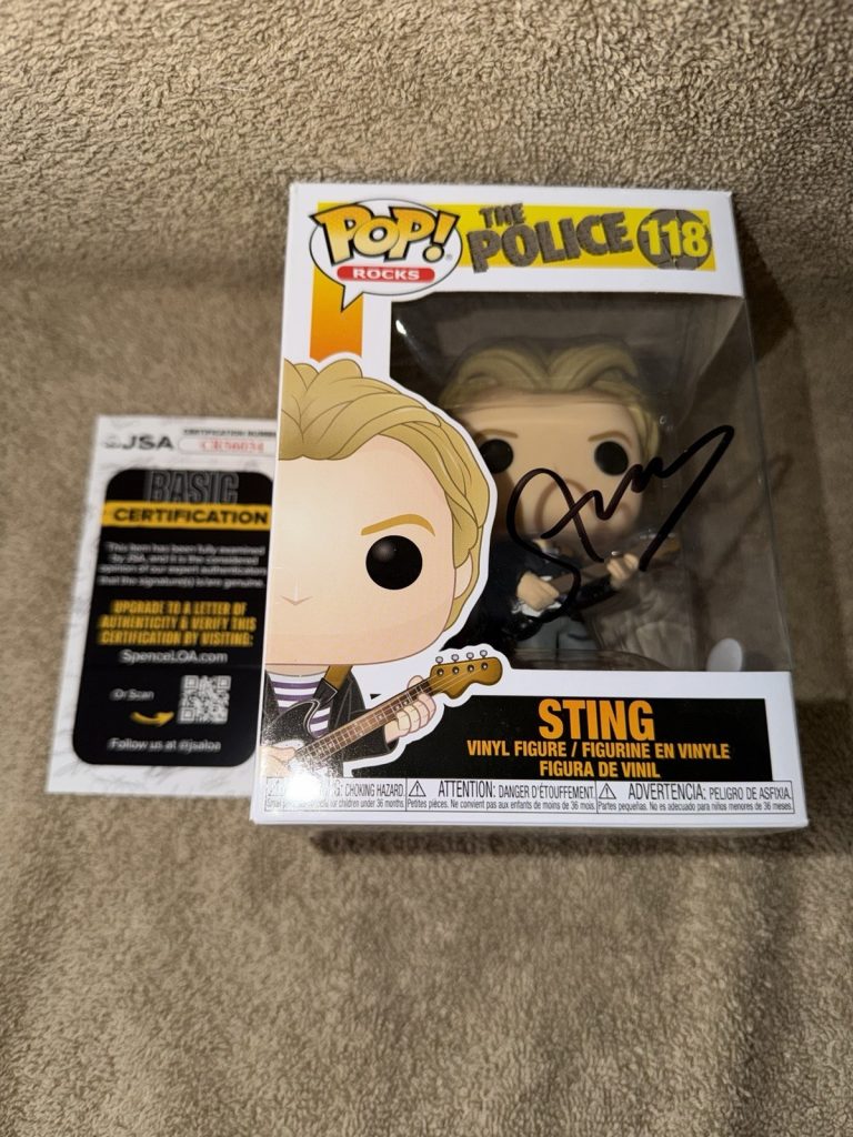 STING Signed The Police Funko Pop Legendary Singer Star JSA Auth