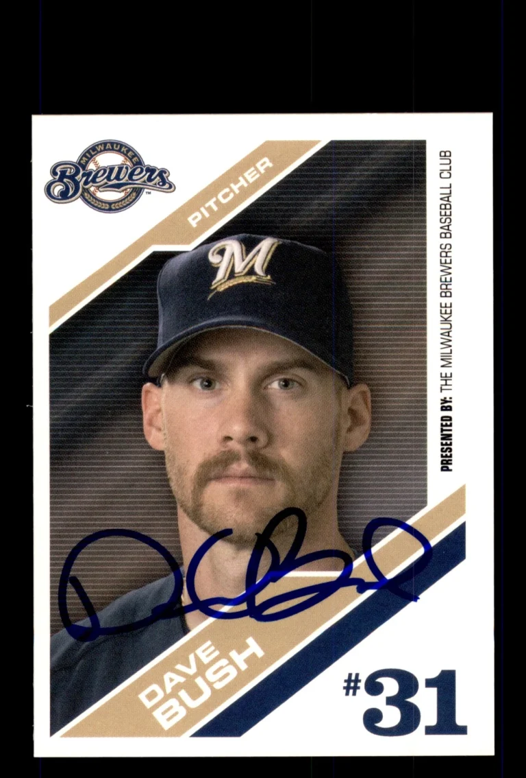 Signed Baseball Card Auto 2006 Milwaukee Brewers SGA Dave Bush
