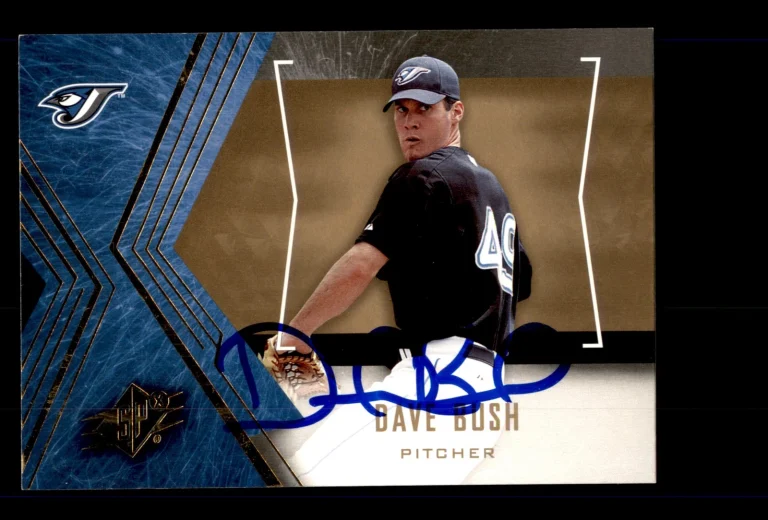Signed Baseball Card Auto 2005 SPx #28 Dave Bush Toronto Blue Jays