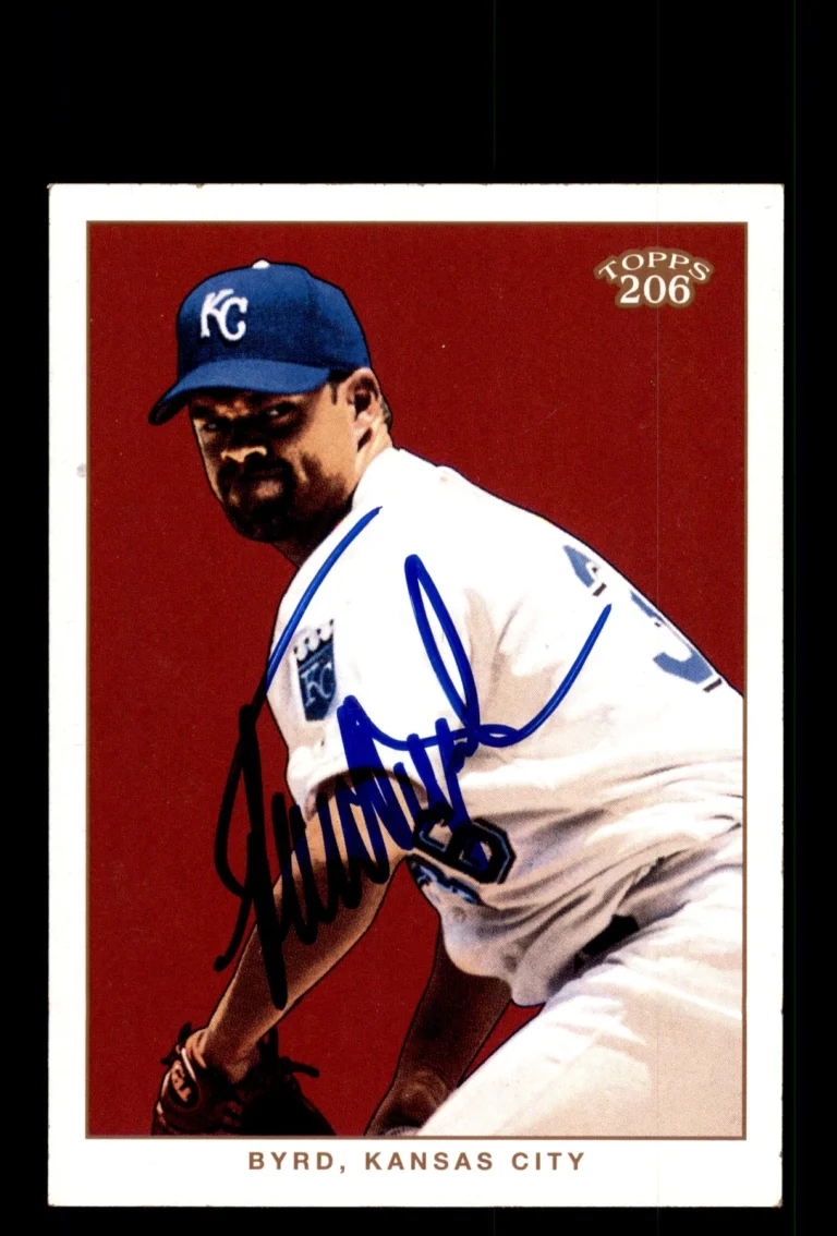 Signed Baseball Card Auto 2002 Topps 206 #316 Paul Byrd Kansas City Royals