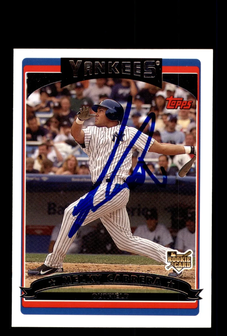 Signed Baseball Card Auto 2006 Topps #UH143 Melky Cabrera New York Yankees