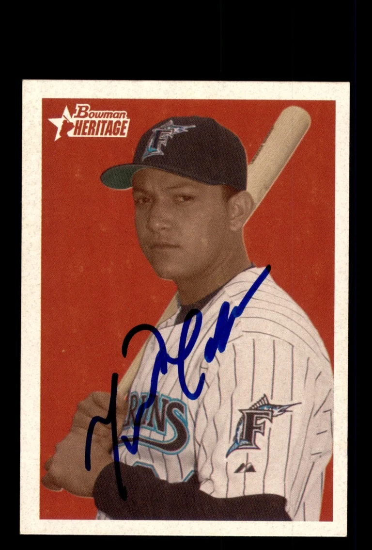 Signed Baseball Card Auto 2006 Bowman Heritage #130 Miguel Cabrera Marlins