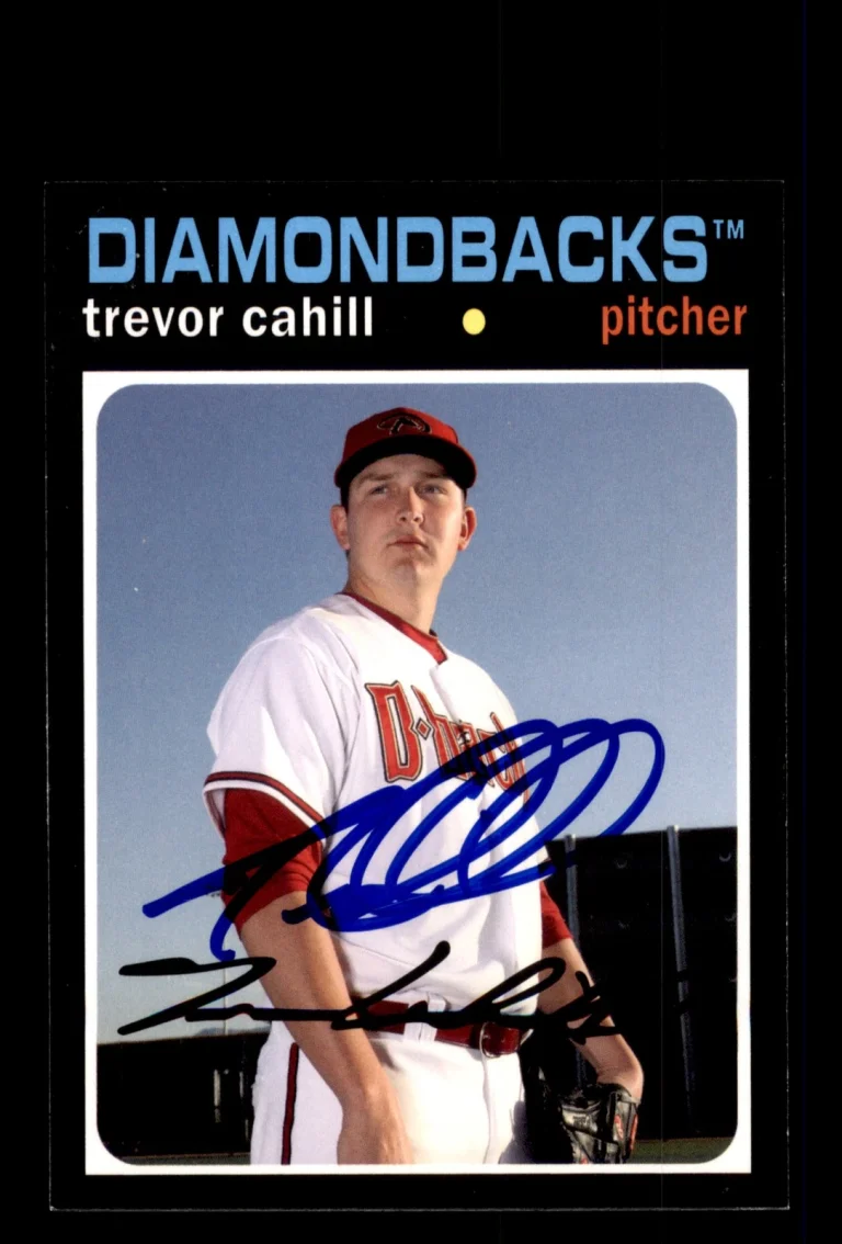 Signed Baseball Card Auto 2012 Topps Archives #86 Trevor Cahill Diamondbacks