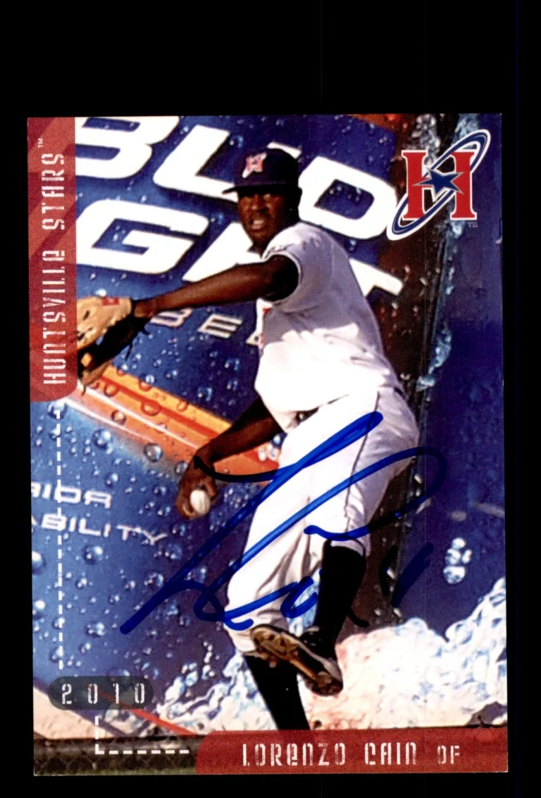 Signed Baseball Card Auto 2010 Grandstand Huntsville Stars Lorenzo Cain