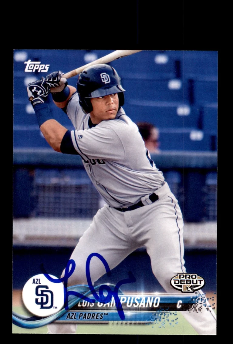 Signed Baseball Card Auto 2018 Topps Pro Debut #116 Luis Campusano MILB