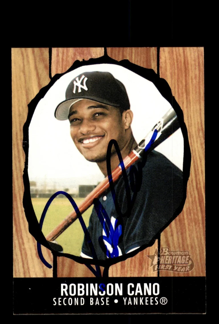 Signed Baseball Card Auto 2003 Bowman Heritage #210 Robinson Cano Yankees