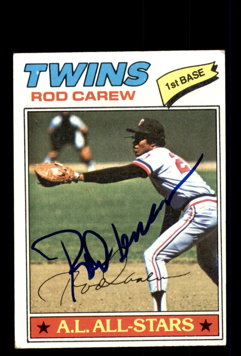Signed Baseball Card Auto 1977 Topps #120 Rod Carew Minnesota Twins
