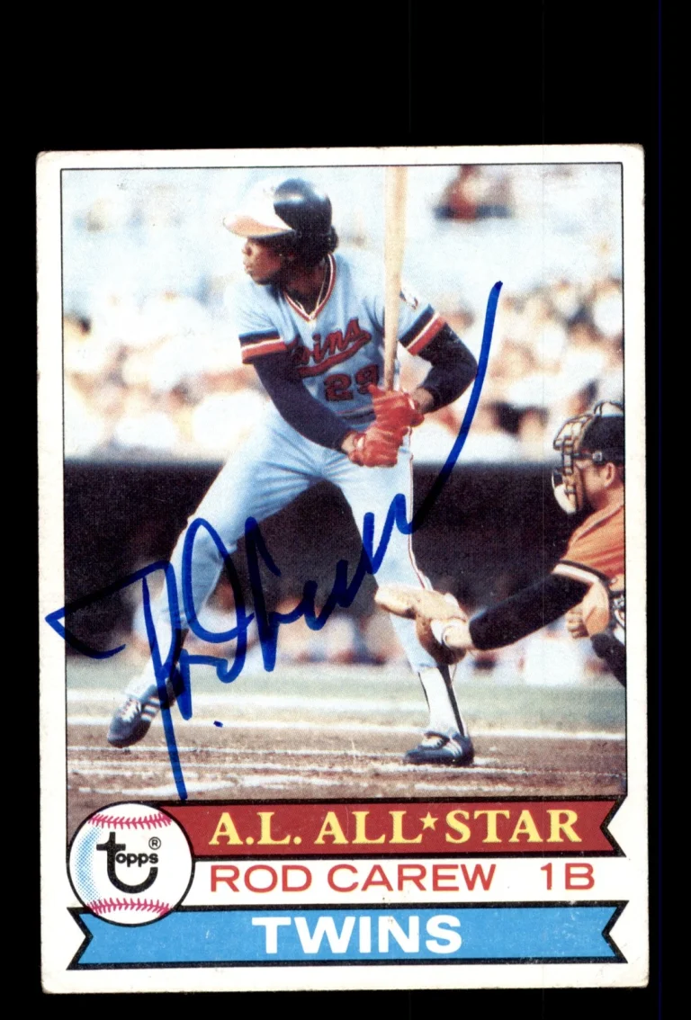 Signed Baseball Card Auto 1979 Topps #300 Rod Carew Minnesota Twins