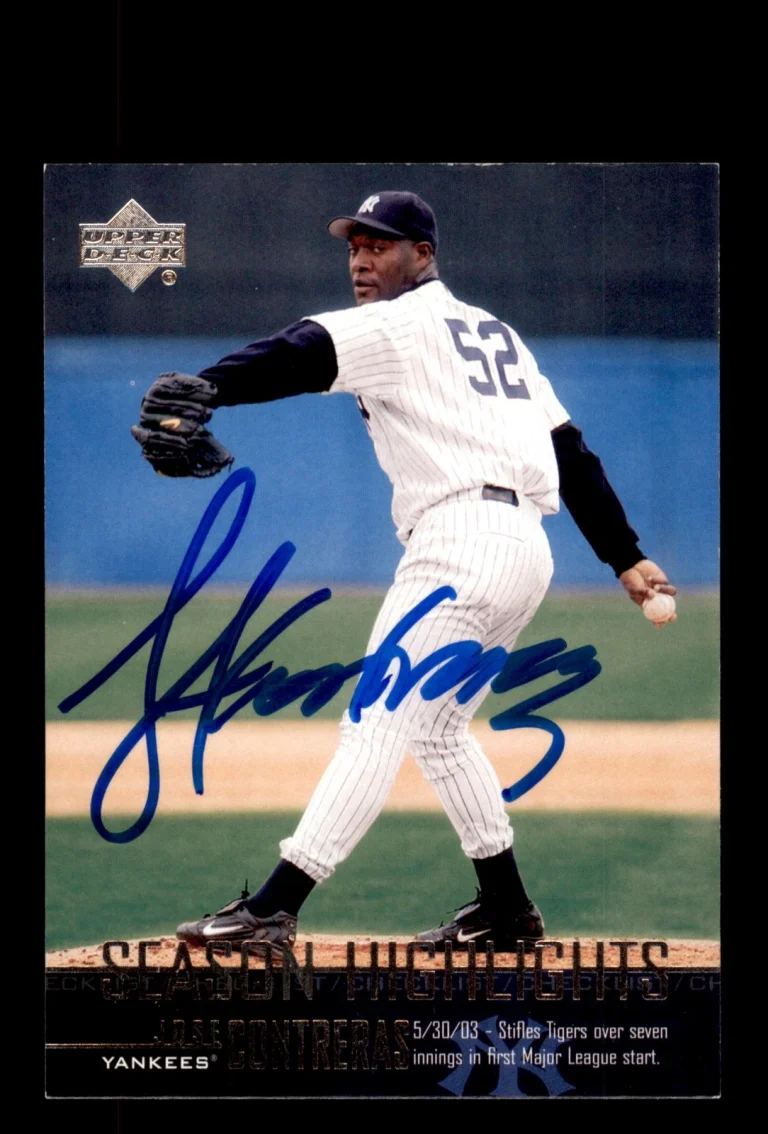 Signed Baseball Card Auto Jose Contreras 2004 Upper Deck #270 New York Yankees