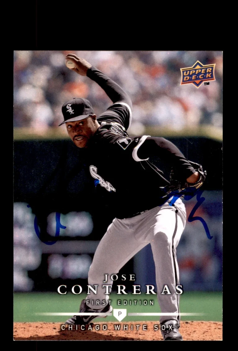 Signed Baseball Card Auto Jose Contreras 2008 Upper Deck First Edition #236