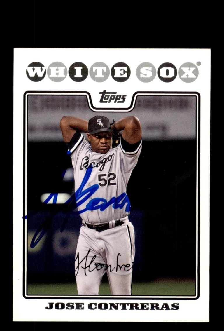 Signed Baseball Card Auto Jose Contreras 2008 Topps #248 Chicago White Sox