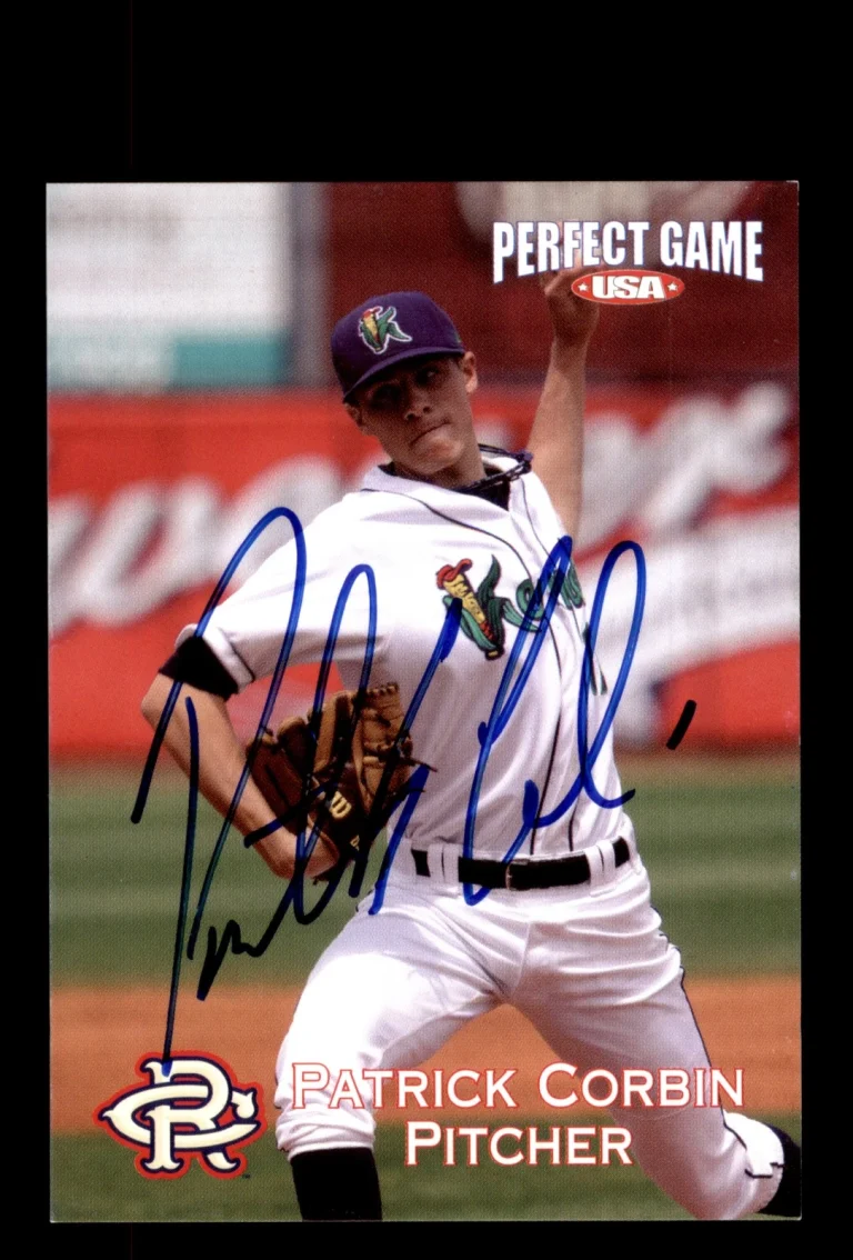 Signed Baseball Card Auto Patrick Corbin 2010 Perfect Game Cedar Rapids Kernels
