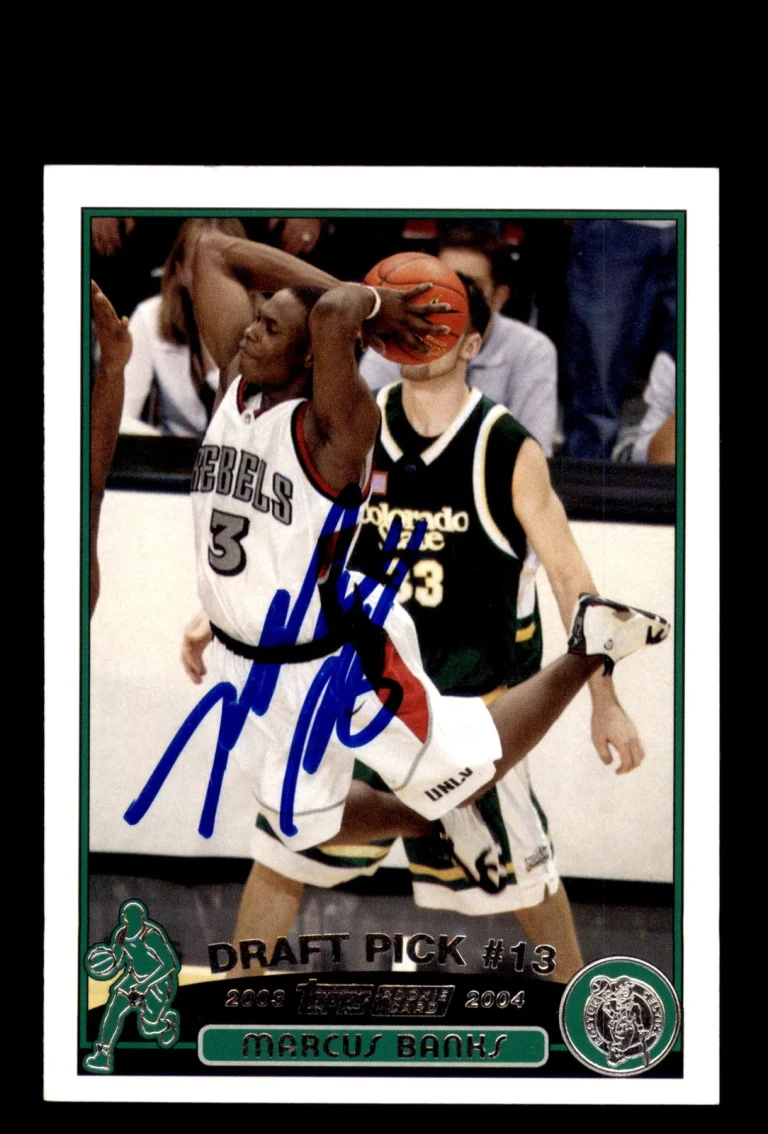 Signed Basketball Card Auto Marcus Banks 2003-04 Topps #233 Boston Celtics