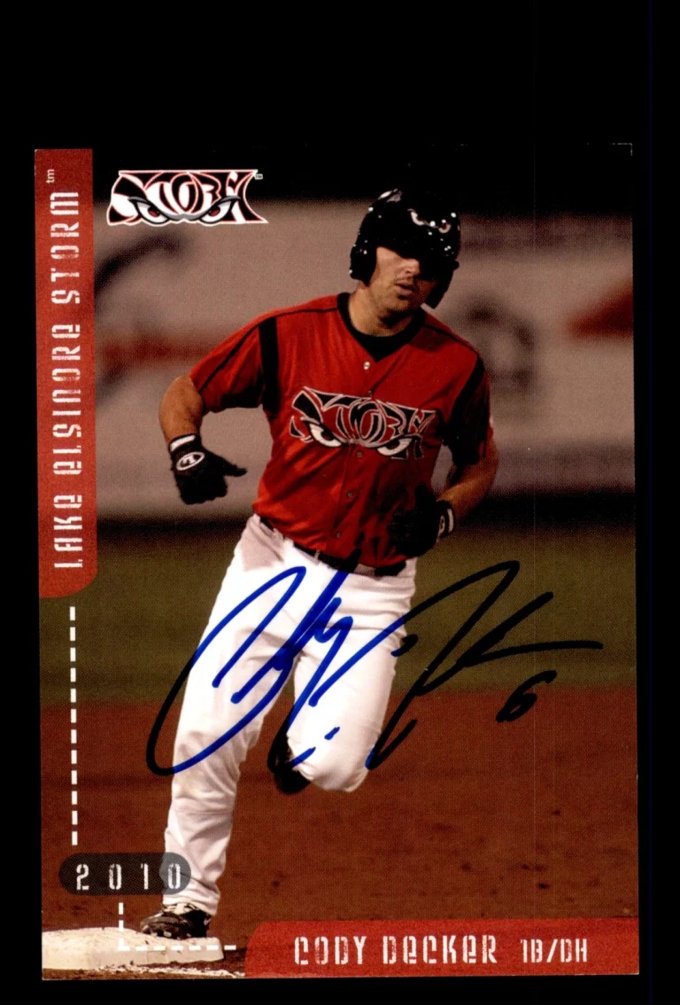 Signed Baseball Card Auto Cody Decker 2010 Grandstand Lake Elsinore Storm