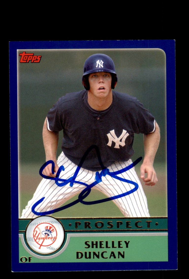 Signed Baseball Card Auto Shelley Duncan 2003 Topps #T158 New York Yankees
