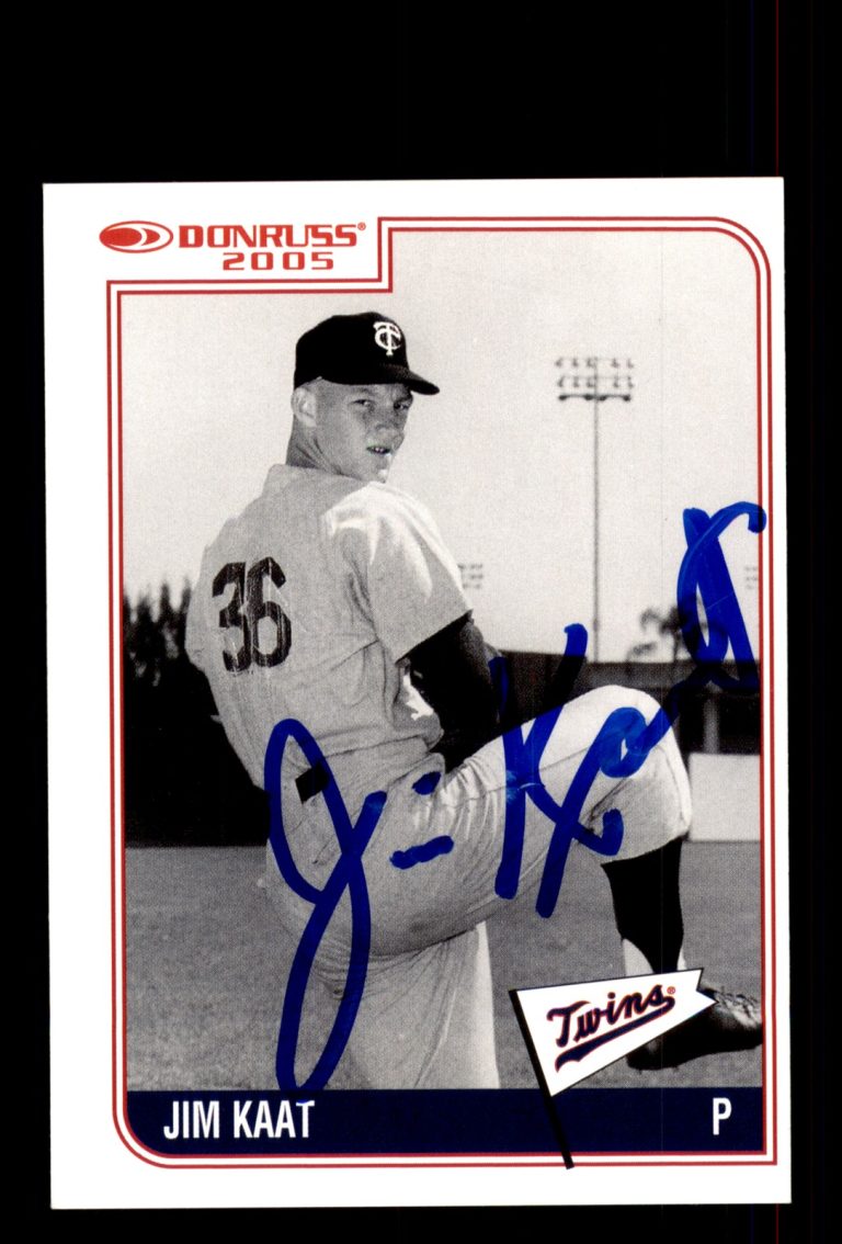 Signed Baseball Card Auto Jim Kaat 2005 Donruss Minnesota Twins 1965 ALC SGA