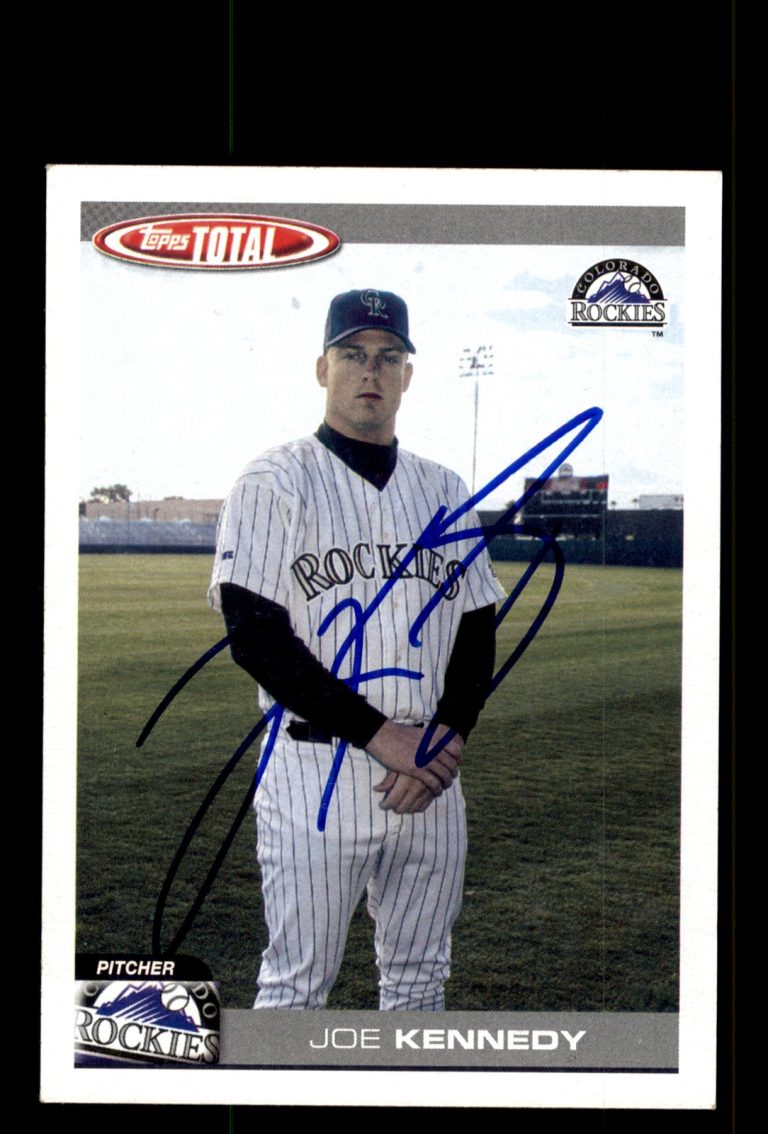 Signed Baseball Card Auto Joe Kennedy 2004 Topps Total #441 Colorado Rockies