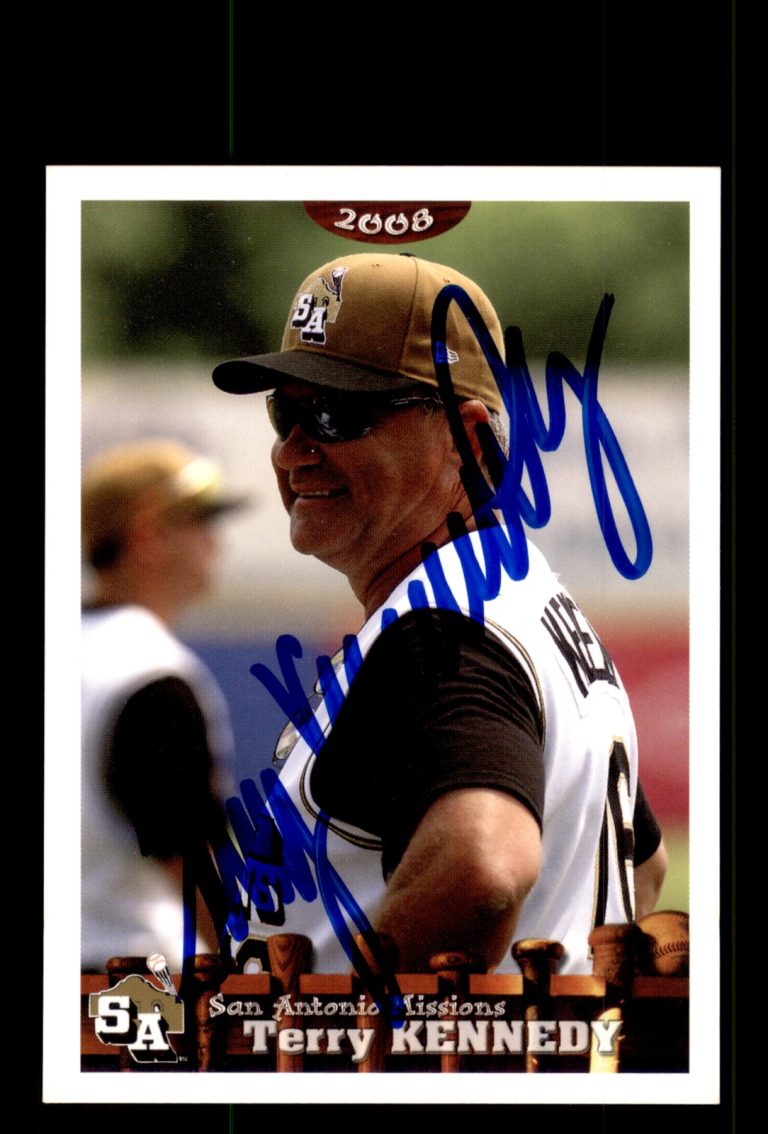 Signed Baseball Card Auto Terry Kennedy 2008 Grandstand San Antonio Missions
