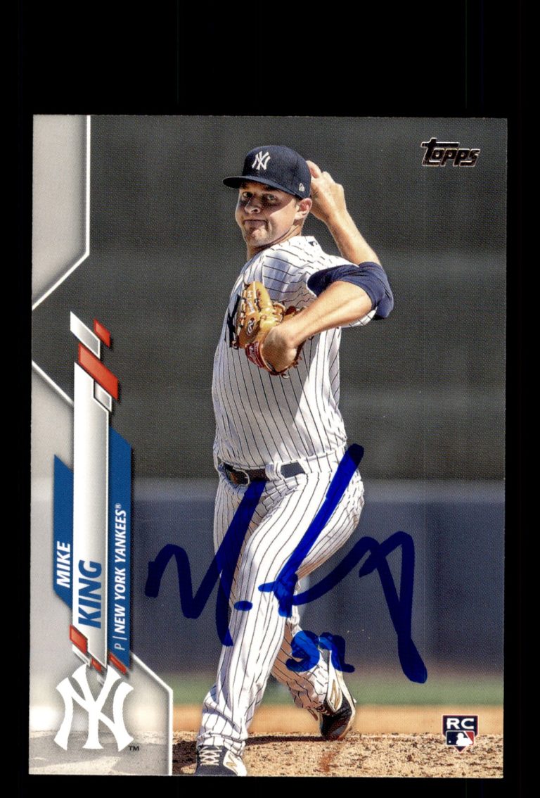 Signed Baseball Card Auto Mike King 2020 Topps Update #U-293 New York Yankees