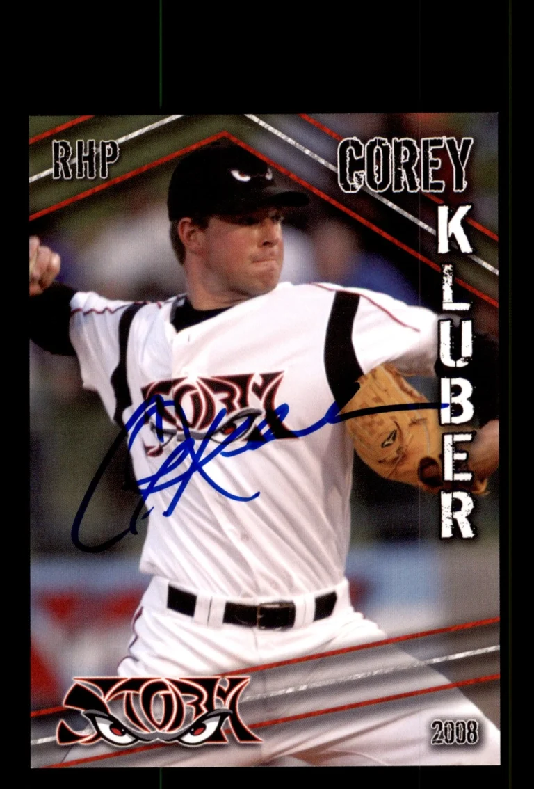 Signed Baseball Card Auto Corey Kluber 2009 Grandstand Lake Elsinore Storm MILB