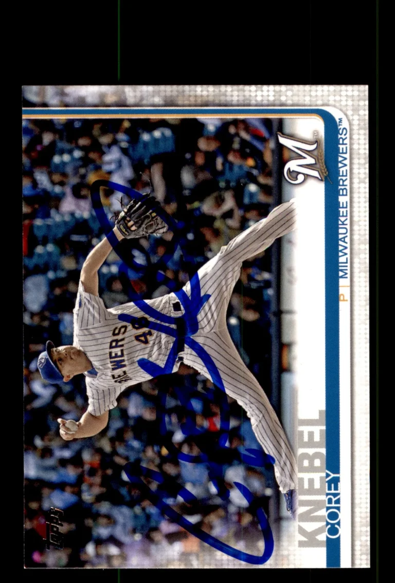 Signed Baseball Card Auto Corey Knebel 2019 Topps #554 Milwaukee Brewers
