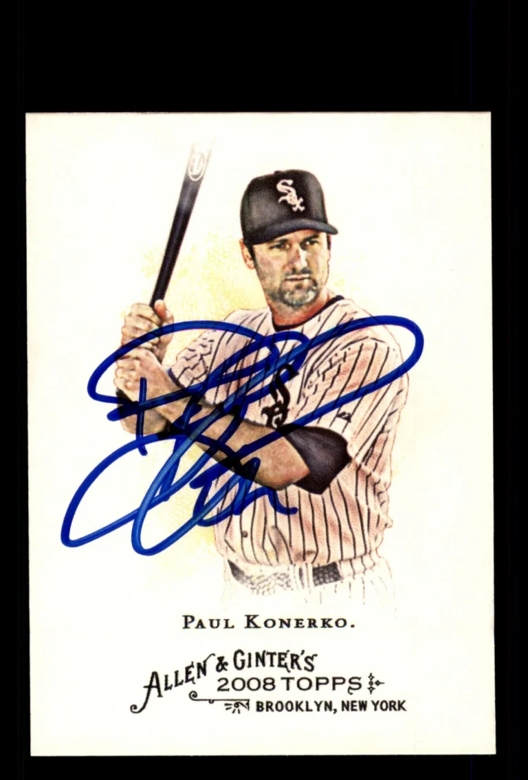 Signed Baseball Card Auto Paul Konerko 2008 Topps Allen & Ginter #41 White Sox