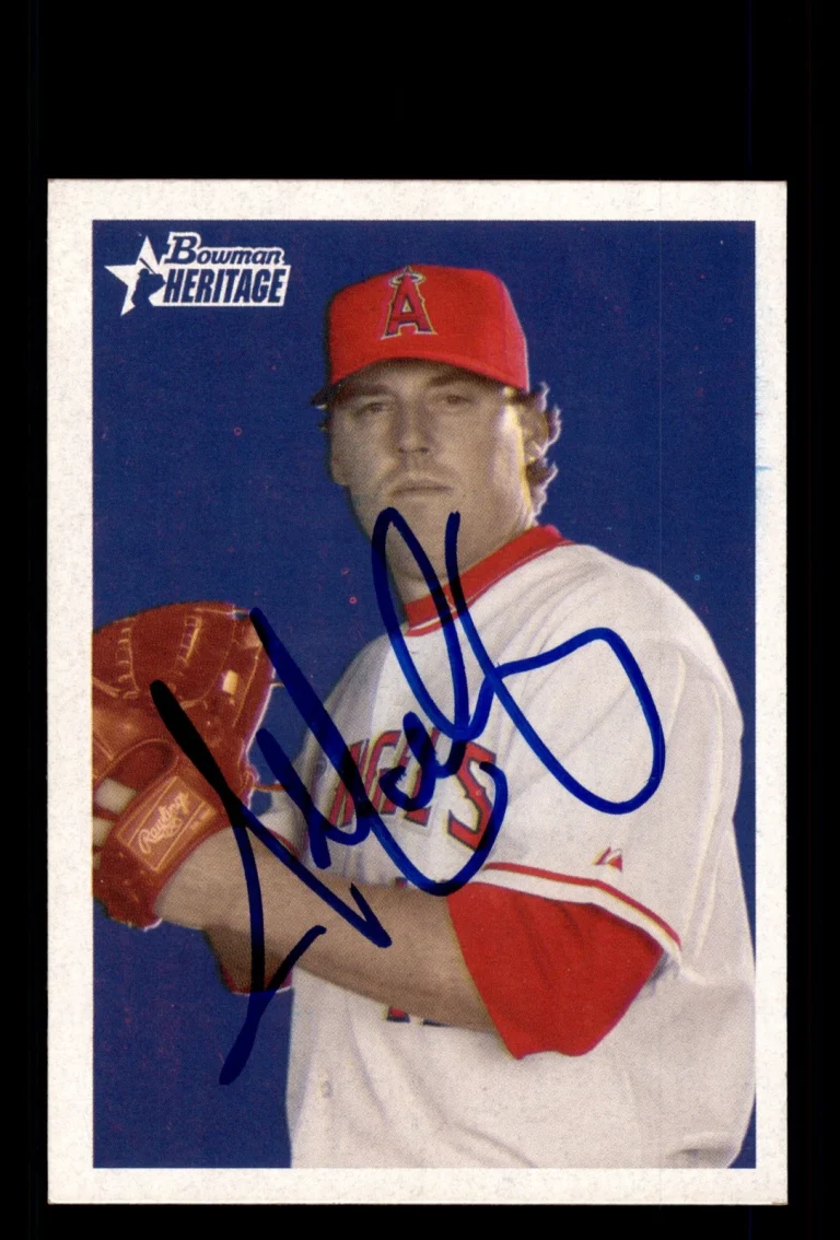 Signed Baseball Card Auto John Lackey 2006 Bowman Heritage #132 Angels