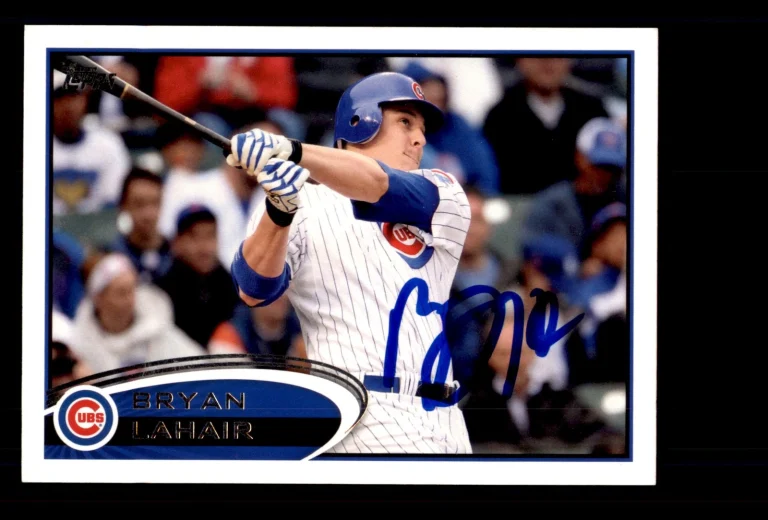 Signed Baseball Card Auto Bryan LaHair 2012 Topps #394 Chicago Cubs