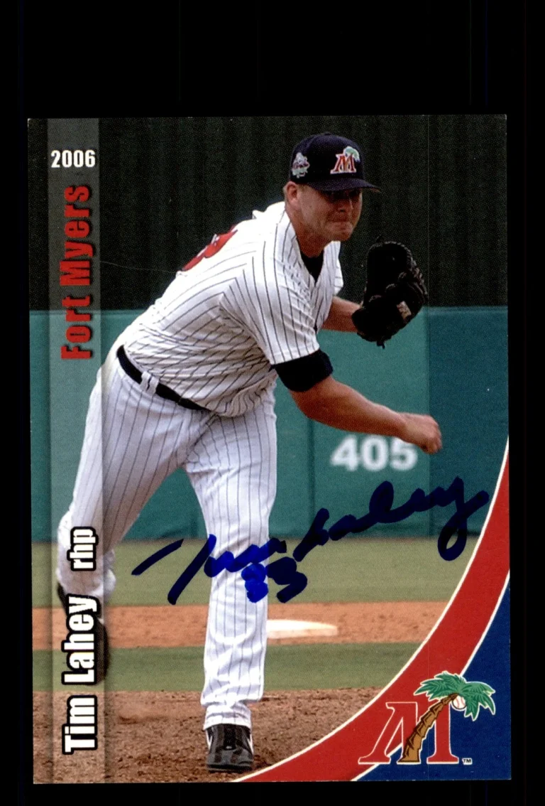 Signed Baseball Card Auto Tim Lahey 2006 Fort Myers Miracle