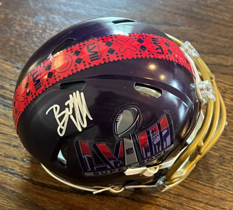 GM BRETT VEACH SIGNED FOOTBALL MINI HELMET AUTO KANSAS CITY CHIEFS SB 58 JSA COA