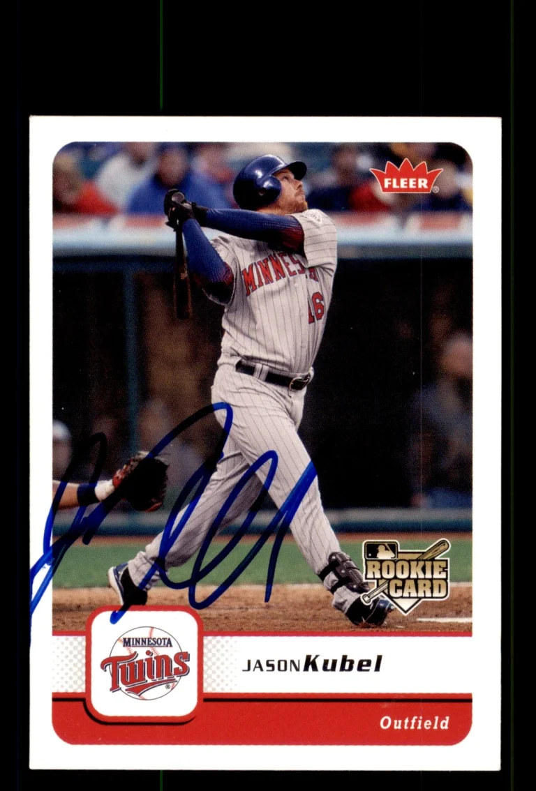 Signed Baseball Card Auto Jason Kubel 2006 Fleer #405 Minnesota Twins