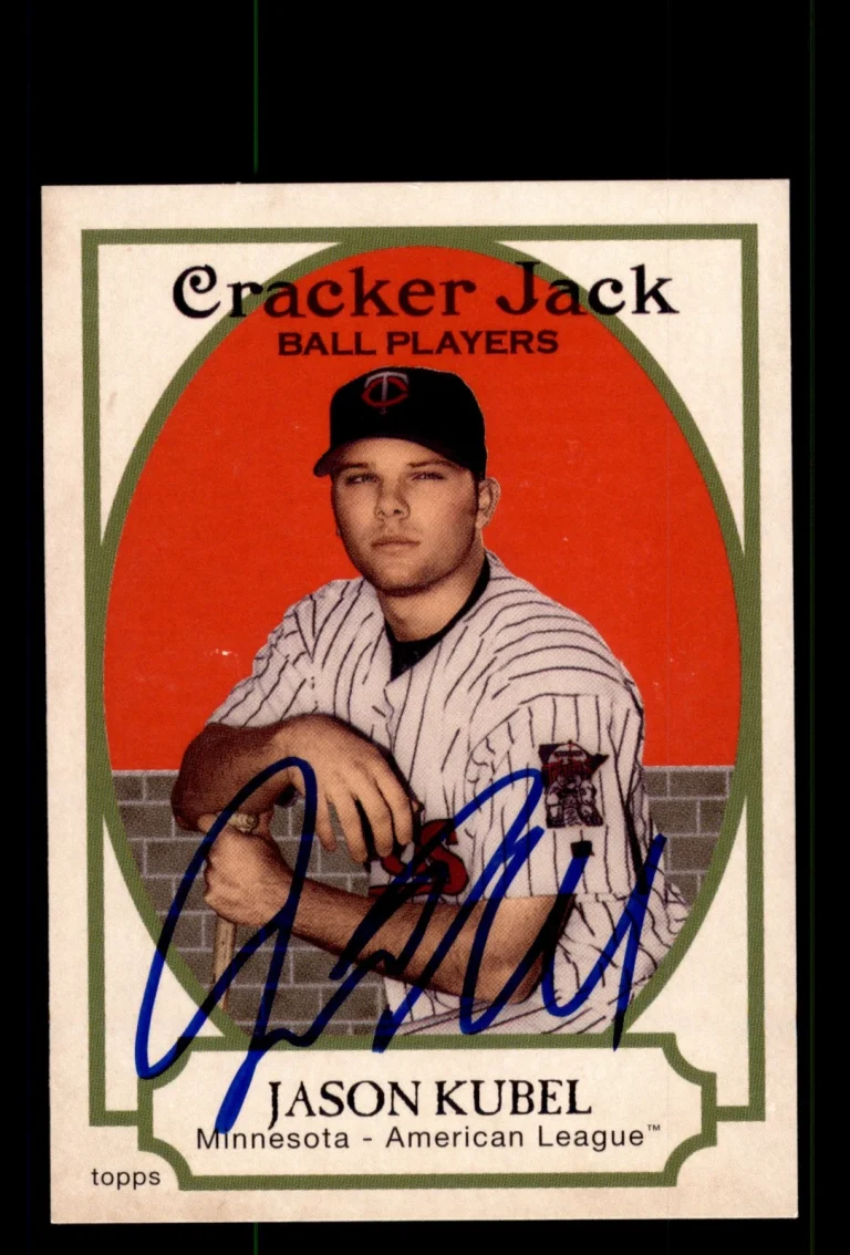 Signed Baseball Card Auto Jason Kubel 2005 Topps Cracker Jack #194 Twins