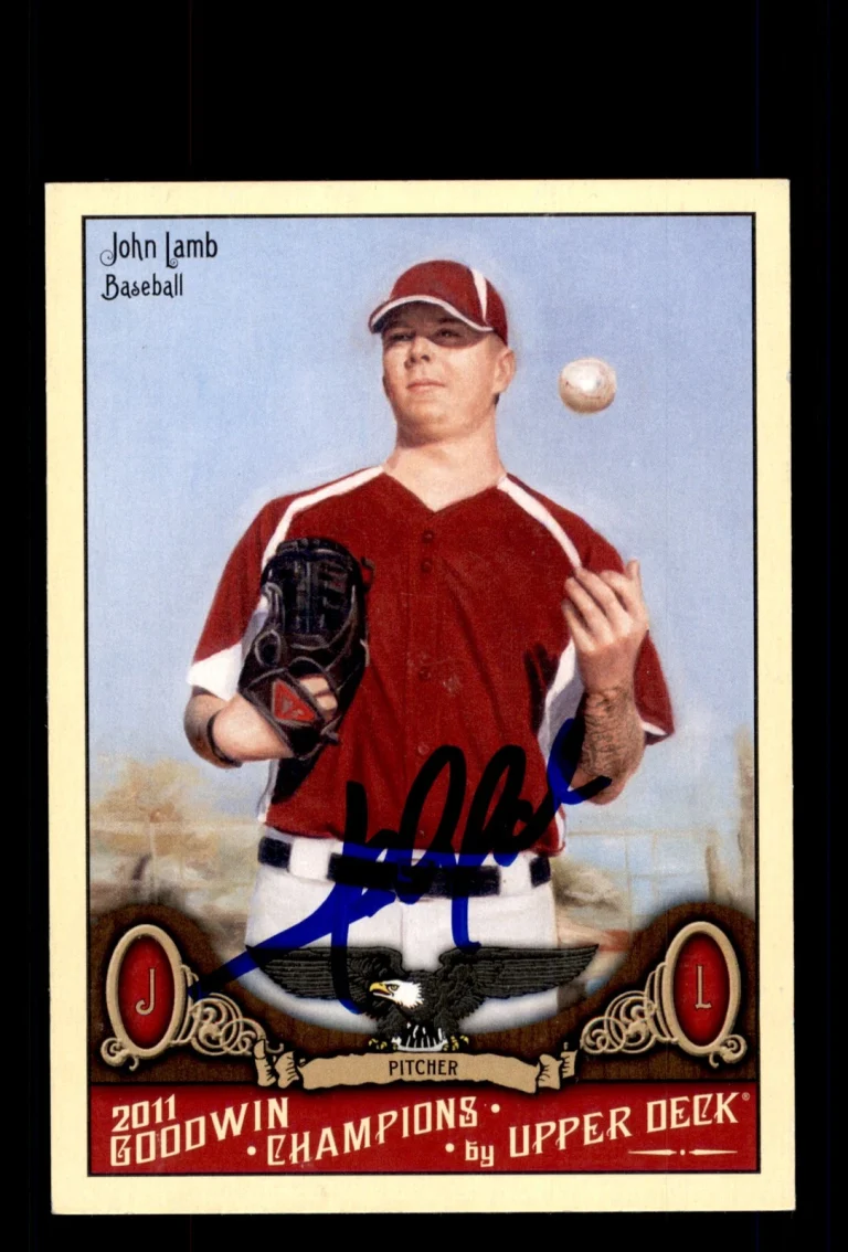 Signed Baseball Card Auto John Lamb 2011 Upper Deck Goodwin Champions #116