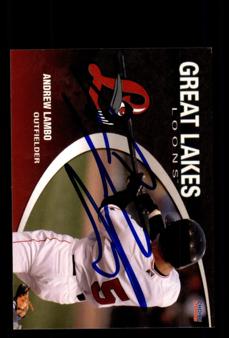 Signed Baseball Card Auto Andrew Lambo 2008 Choice Great Lakes Loons
