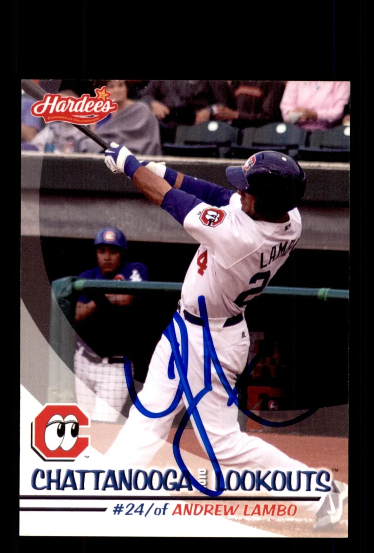 Signed Baseball Card Auto Andrew Lambo 2010 Grandstand Chattanooga Lookouts