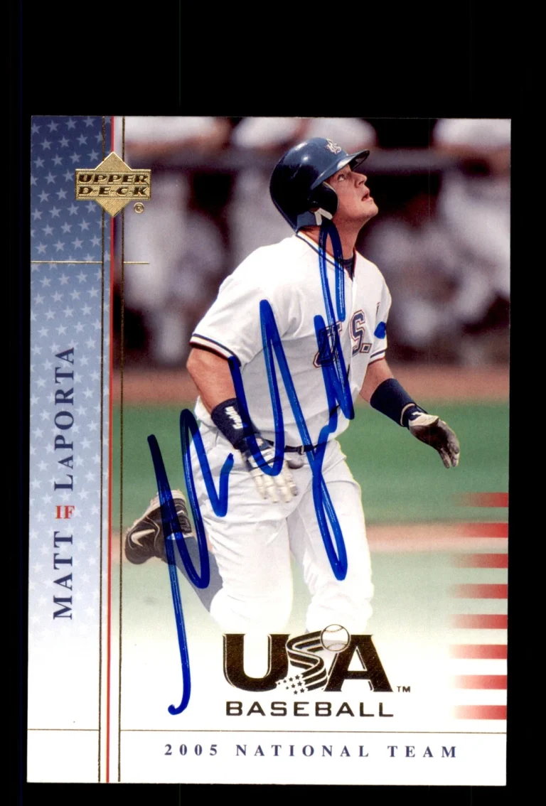 Signed Baseball Card Auto Matt LaPorta 2005 Upper Deck USA #USA67