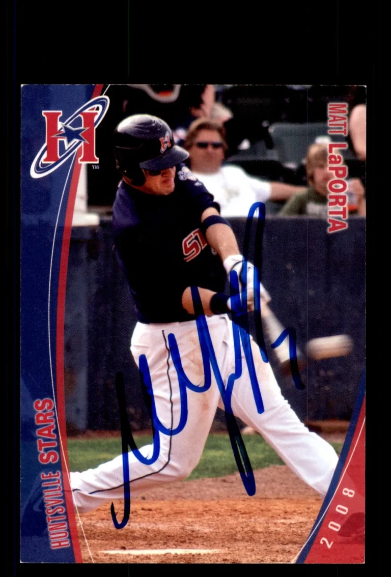 Signed Baseball Card Auto Matt LaPorta 2008 Grandstand Huntsville Stars