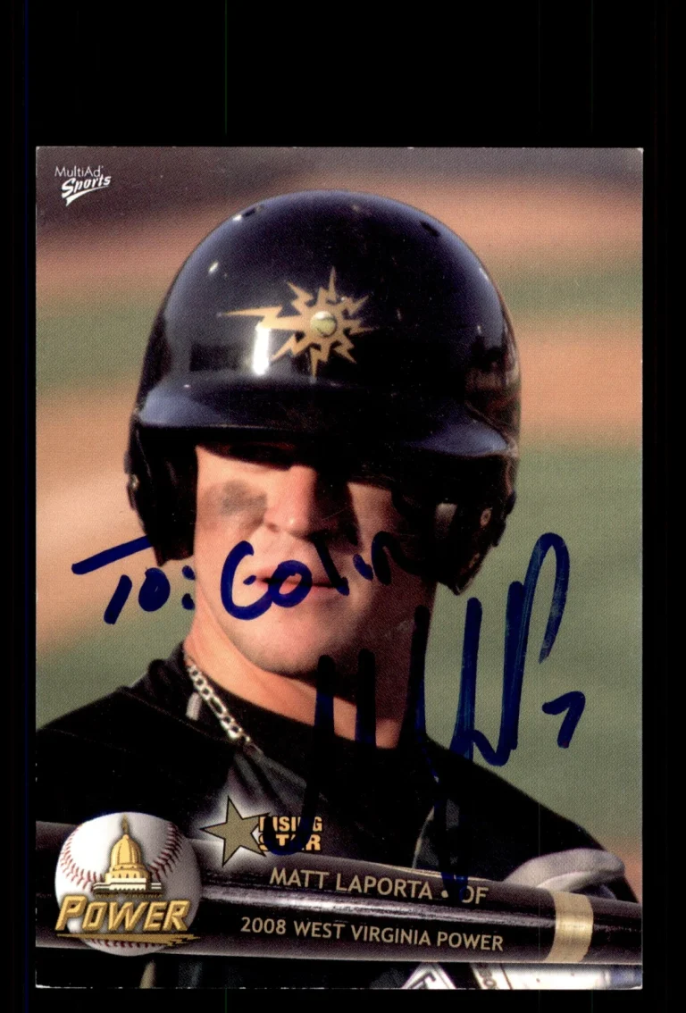 Signed Baseball Card Auto Matt Laporta 2008 MultiAd West Virginia Power