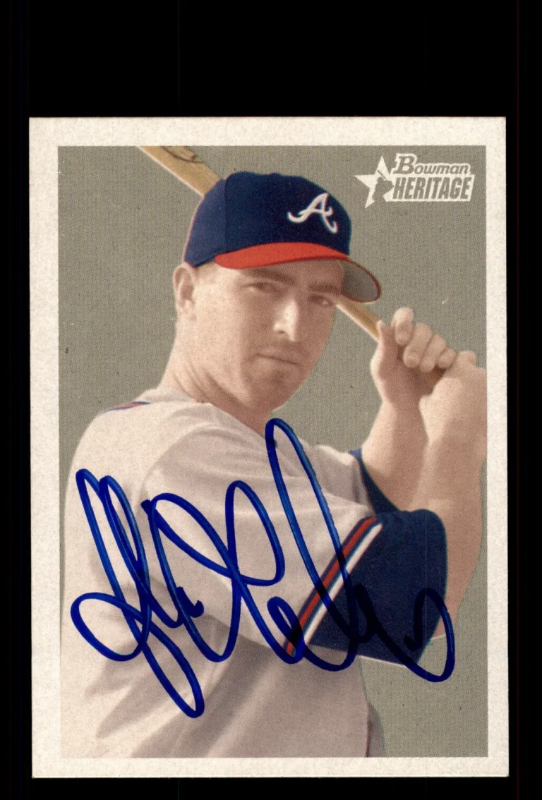 Signed Baseball Card Auto Adam LaRoche 2006 Bowman Heritage #78 Atlanta Braves