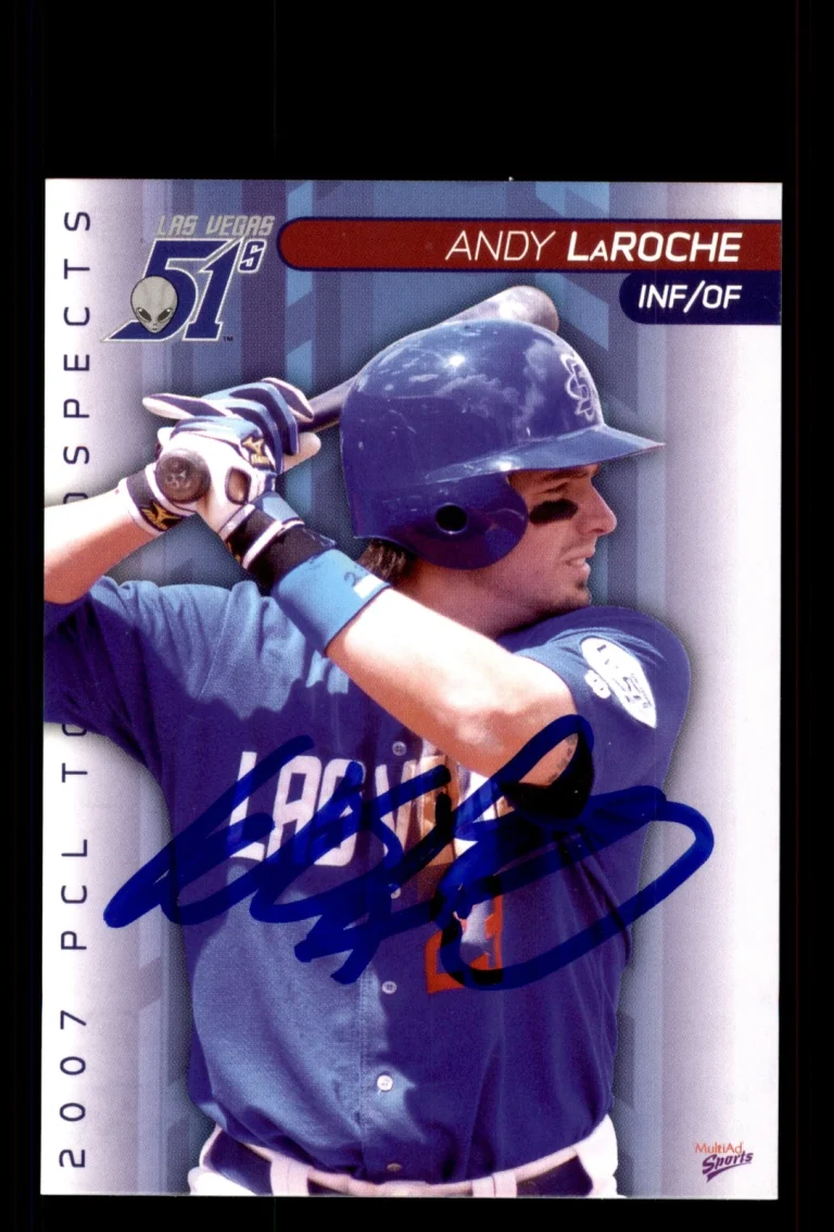 Signed Baseball Card Auto Andy LaRoche 2007 MultiAd Las Vegas 51s