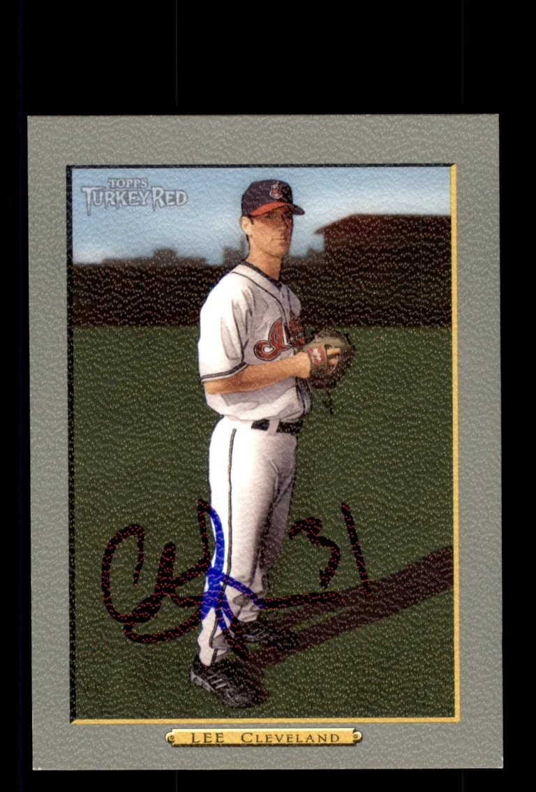 Signed Baseball Card Auto Cliff Lee 2006 Topps Turkey Red #386 Cleveland Indians