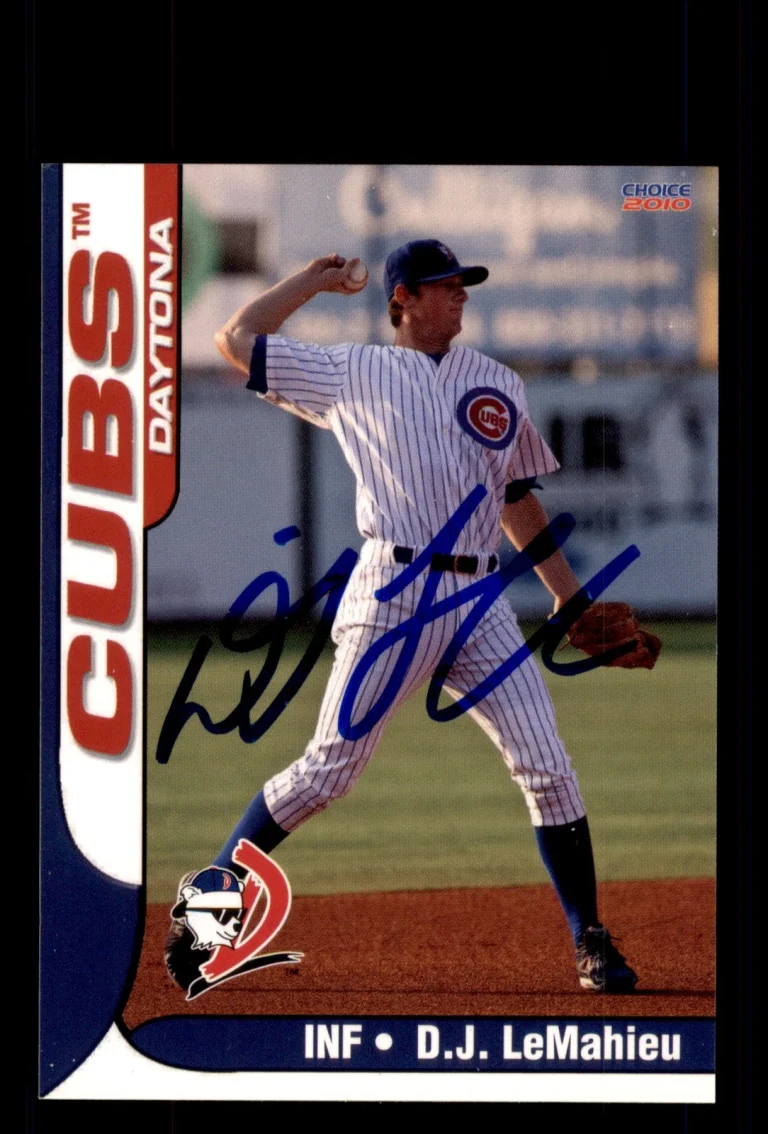 Signed Baseball Card Auto D.J. LeMahieu 2010 Choice Daytona Cubs