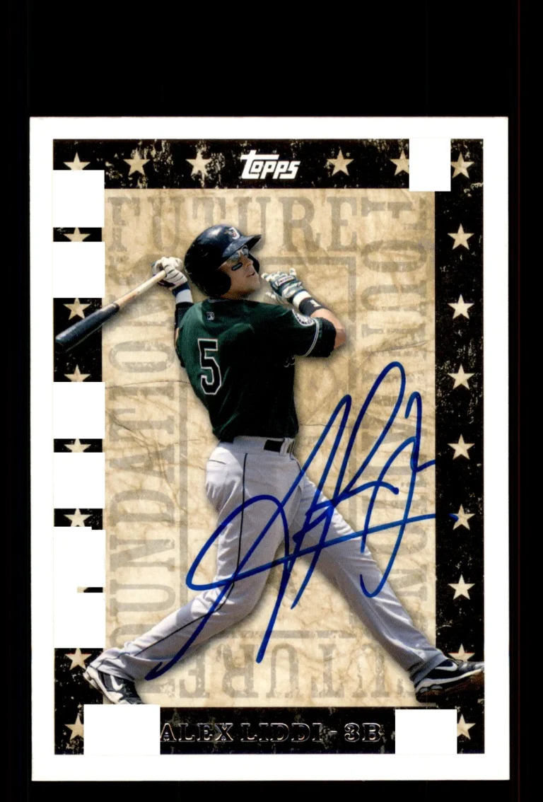 Signed Baseball Card Auto Alex Liddi 2010 Topps Pro Debut #FF12