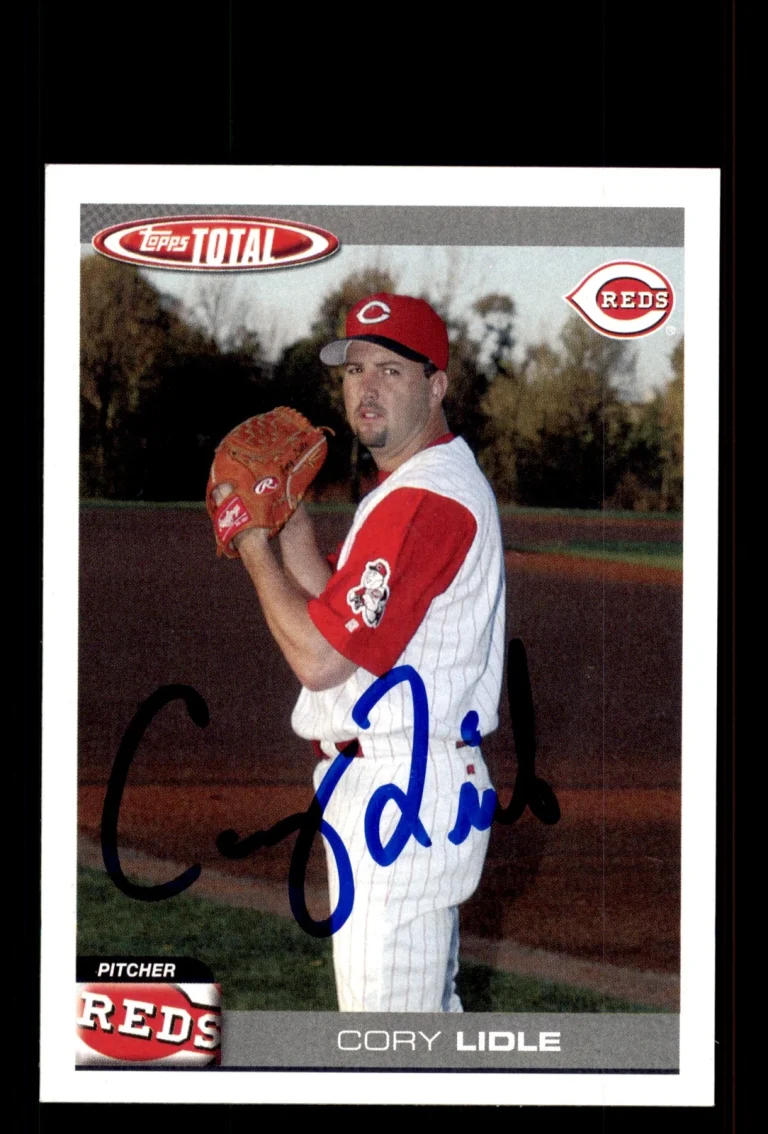 Signed Baseball Card Auto Cory Lidle 2004 Topps Total #579 Cincinnati Reds