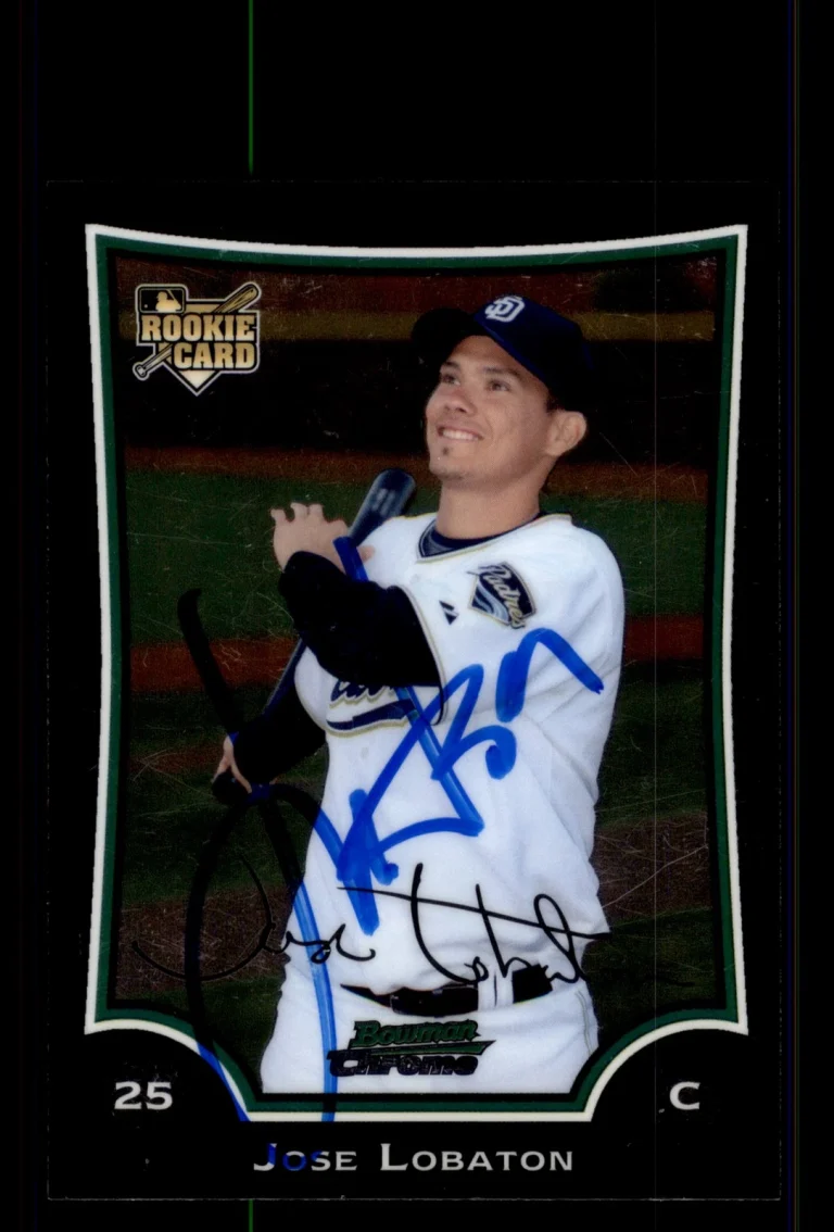 Signed Baseball Card Auto Jose Lobaton 2009 Bowman Chrome #BDP36 Padres