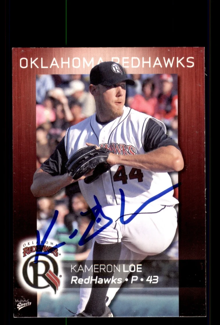 Signed Baseball Card Auto Kameron Loe 2008 Oklahoma RedHawks