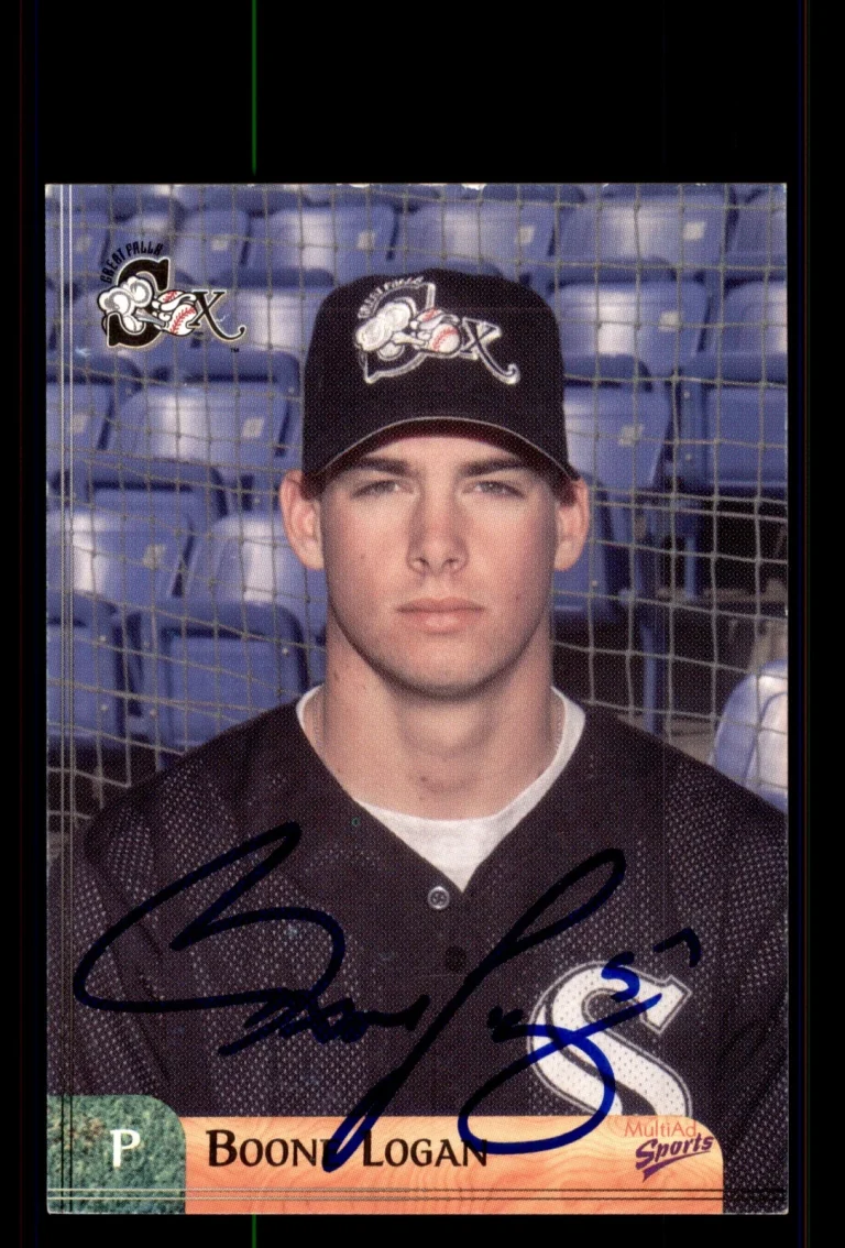 Signed Baseball Card Auto Boone Logan 2003 MultiAd Great Falls White Sox