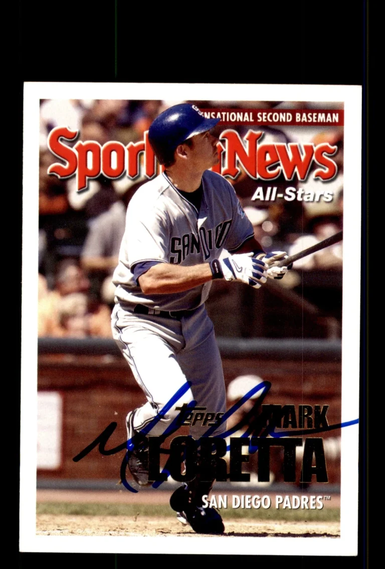 Signed Baseball Card Auto Mark Loretta 2005 Topps #720 San Diego Padres